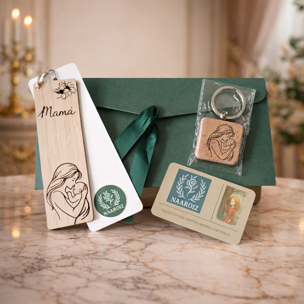 Set Regalo Personalizado · Marcapáginas y Llavero para Mamá